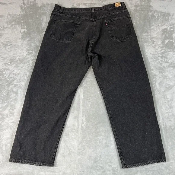 Vintage Levis Lot 53 Jeans Mens 42x30 Black Selvedge Straight Leg Relaxed 90s